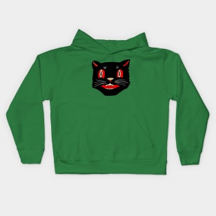 Vintage Halloween Cat 03 Kids Hoodie